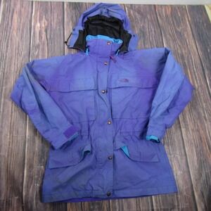 Vintage The North Face Jacket Womens Small Purple Gore Tex Parka Made USA 90s